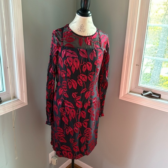 Vintage Adele Palmer 2 piece  satin appliqués dress and top NWT size medium - Picture 2 of 12